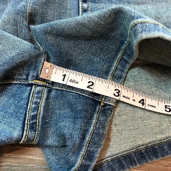 Nili Lotan Romance Lace Up Denim Jean Shorts Faded Wash Size 25 - Picture 11 of 12